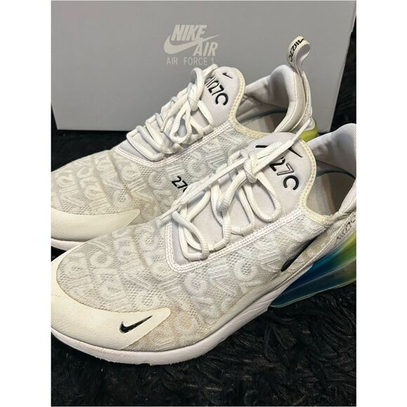 NIKE air max 270 White Lime Blast Photo Blue lace up shoes sneakers mens 12 main image 5